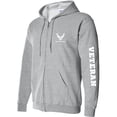 thumbnail image 1 of Air Force "Veteran" White Sleeve Print Full-Zip Hooded Sweatshirt, 1 of 1