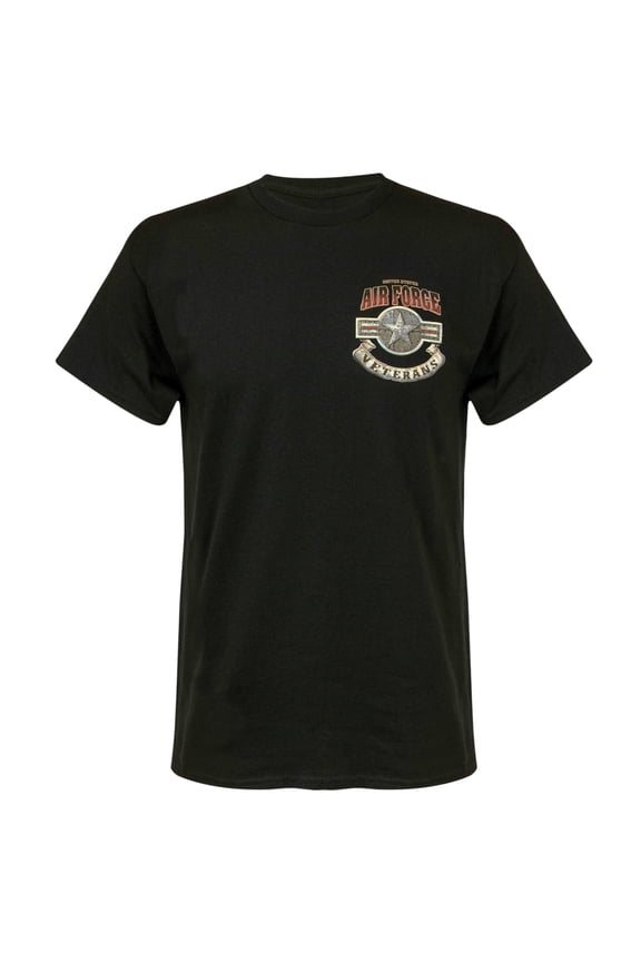 Air Force Veterans "Proud To Have Served" Men's Graphic T-Shirt in Black, Large