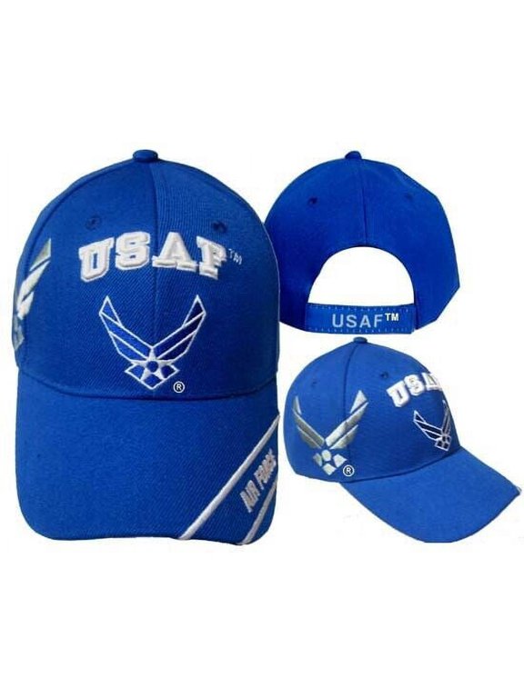 Air Force Wings Shadow Royal Blue Embroidered Cap Hat (Licensed)