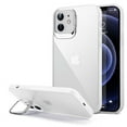 thumbnail image 1 of Air Frame Crystal Frosted Pc Transparent Case With Extra Frame Raised Camera Protection And Kick Stand For Iphone 12 Mini 5.4 - Frosted Clear, 1 of 8