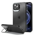 thumbnail image 1 of Air Frame Crystal Frosted Pc Transparent Case With Extra Frame Raised Camera Protection And Kick Stand For Iphone 13 Pro Max 6.7 - Frosted Black, 1 of 8