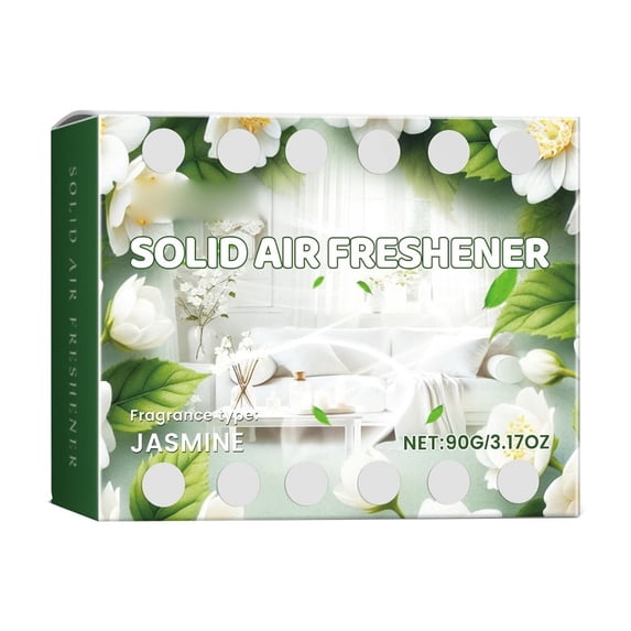 Air Fresh Gel for Home and Vehicle – Jasmine Scent with Long Lasting Slow Release for Car Closet Room No Plug Required Refreshing Fragrance Eliminator Cleaning Agent