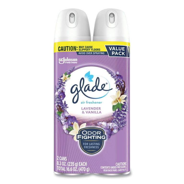 Air Freshener, Lavender & Vanilla, Scent, 8.3 oz Aerosol Spray, 2/Pack, 3 Packs/Carton Air Freshener, Lavender & Vanilla, Scent, 8.3 oz Aerosol Spray, 2/Pack, 3 Packs/Carton