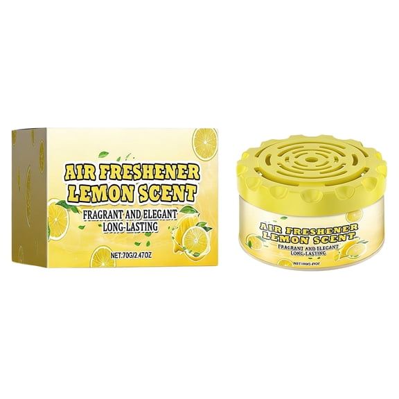 Air Freshener,Odor Neutralizer,Natural Air Freshener Cans,Indoor Purification Dust Removal Box,2.55x1.37 inch Spillproof Air Freshener Cans for Home and Car, Assorted Scents (Yellow)