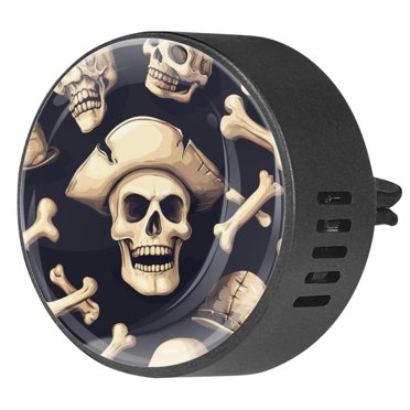 Handmade Skull Glass Car Diffuser – Clear Oil Diffuser Bottle For Car, Closet, Toilet