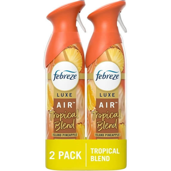 Air Freshener Spray, Odor-Fighting Room Spray, Tropical Blend Scent, 8.8oz, 2 Count