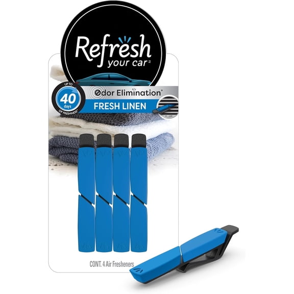Air Freshener Vent Sticks, Fresh Linen Scent, 4 Pack