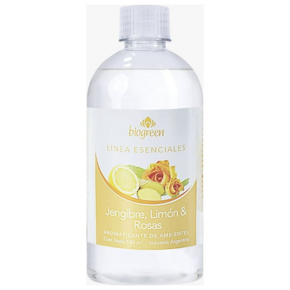 Air Freshener for Home, Car, and Office. Odor eliminator. Deodorizer For Bedding Pillows Sheets. Ginger, Lemon & Roses scent. 500ml (16.9 Oz)
