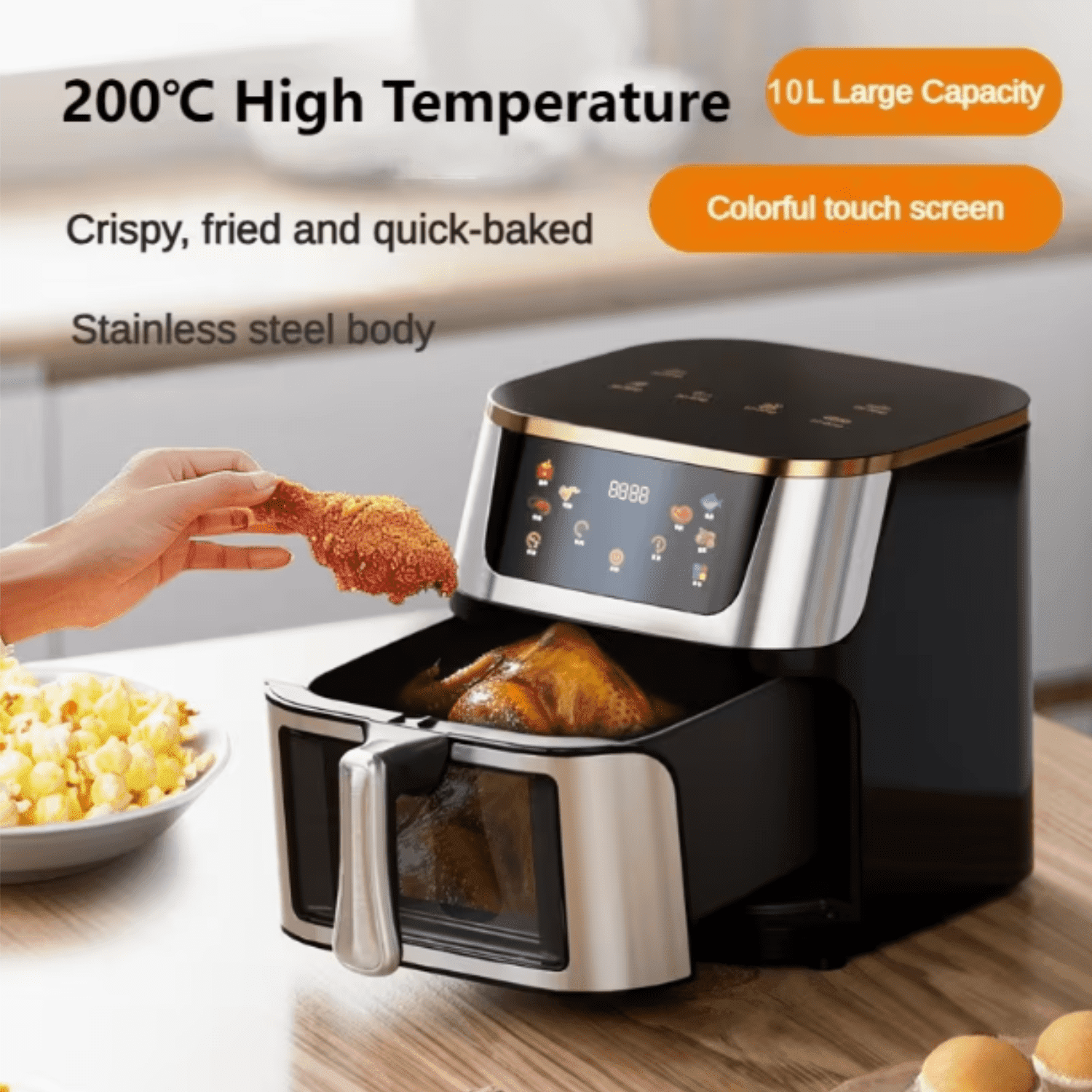 Air Fryer 10 QT Oilless 1400W Large Capacity Oven Air Fryers Healthy ...