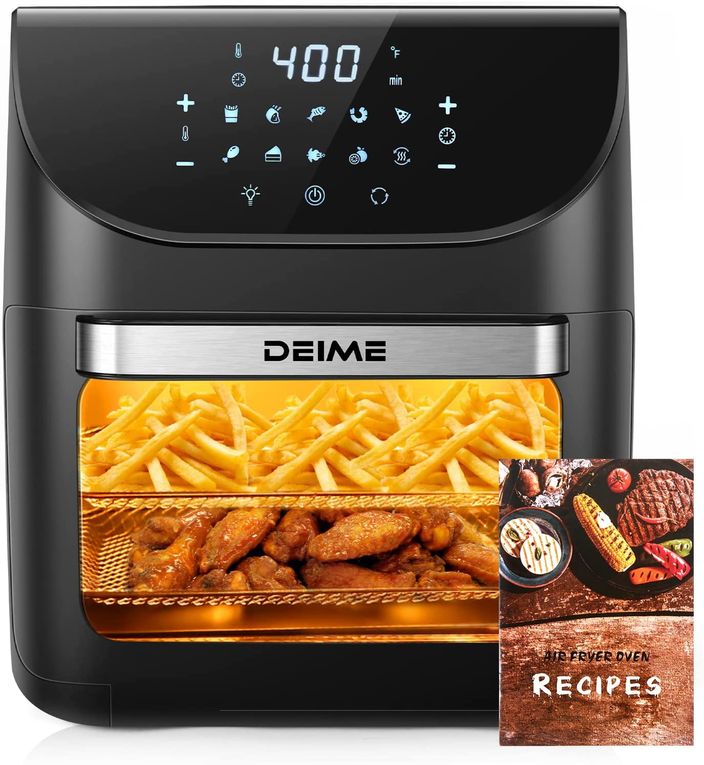 Air Fryer 12 QT 1700W Large Capacity Oilless Hot Air Fryers Oven