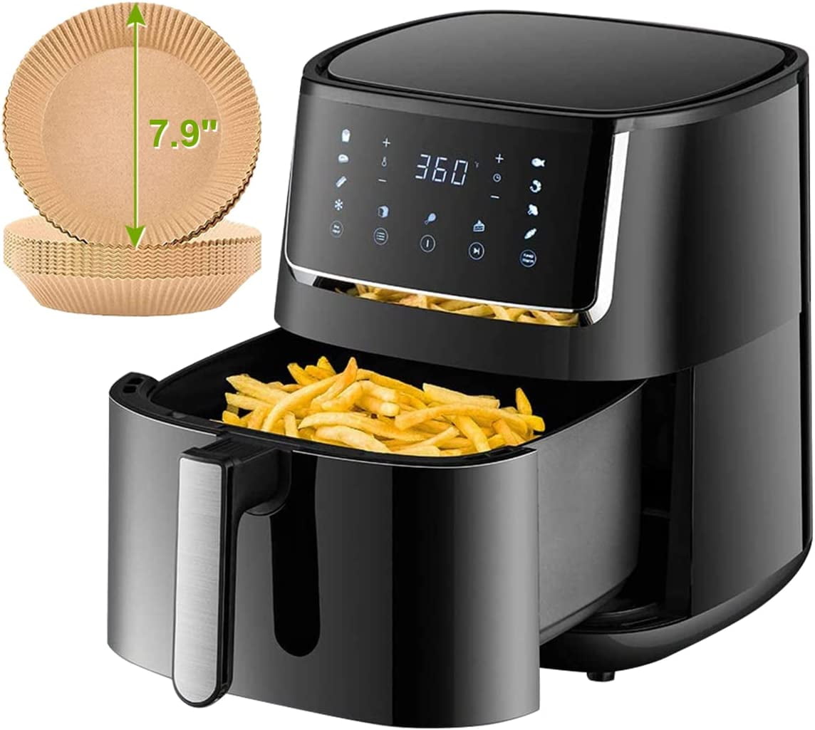 TXS5T2 Air Fryer, 6 Quart Airfryer, Large Stainless Steel Air Fryers for  3-5 People, 8 Food Presets, Digital Touch Screen, Healt - AliExpress
