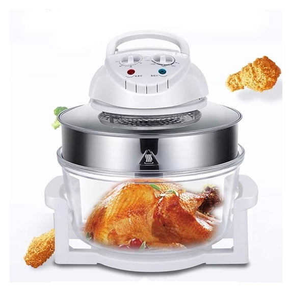 Air Fryer 17L/17.96Qt Turbo Air Fryer Oven Convection Cooker Oil-less Infrared 360° Viewable with Expansion Ring & Recipe Book