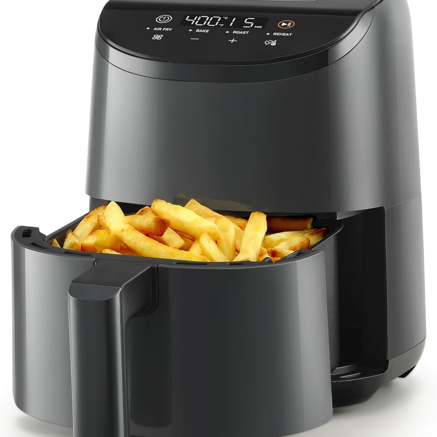 Air Fryer 2.1 QT, Small & Mini 4-in-1 airfryer Ideal for Simple Meals and Snack, Easy to Leftover Food to Crispy, Up to 97% Less Oil, 30 In-App Recipes, Nonstick & Dishwasher-Safe Basket