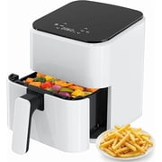 Air Fryer, 3.17-Quart Compact Air Fryer, Smart PP Touch Panel - Air Fry, Bake, Roast, Reheat, and More, 400 F Max Temperature with 5 F Fine Adjustment, 800W Low Power, White