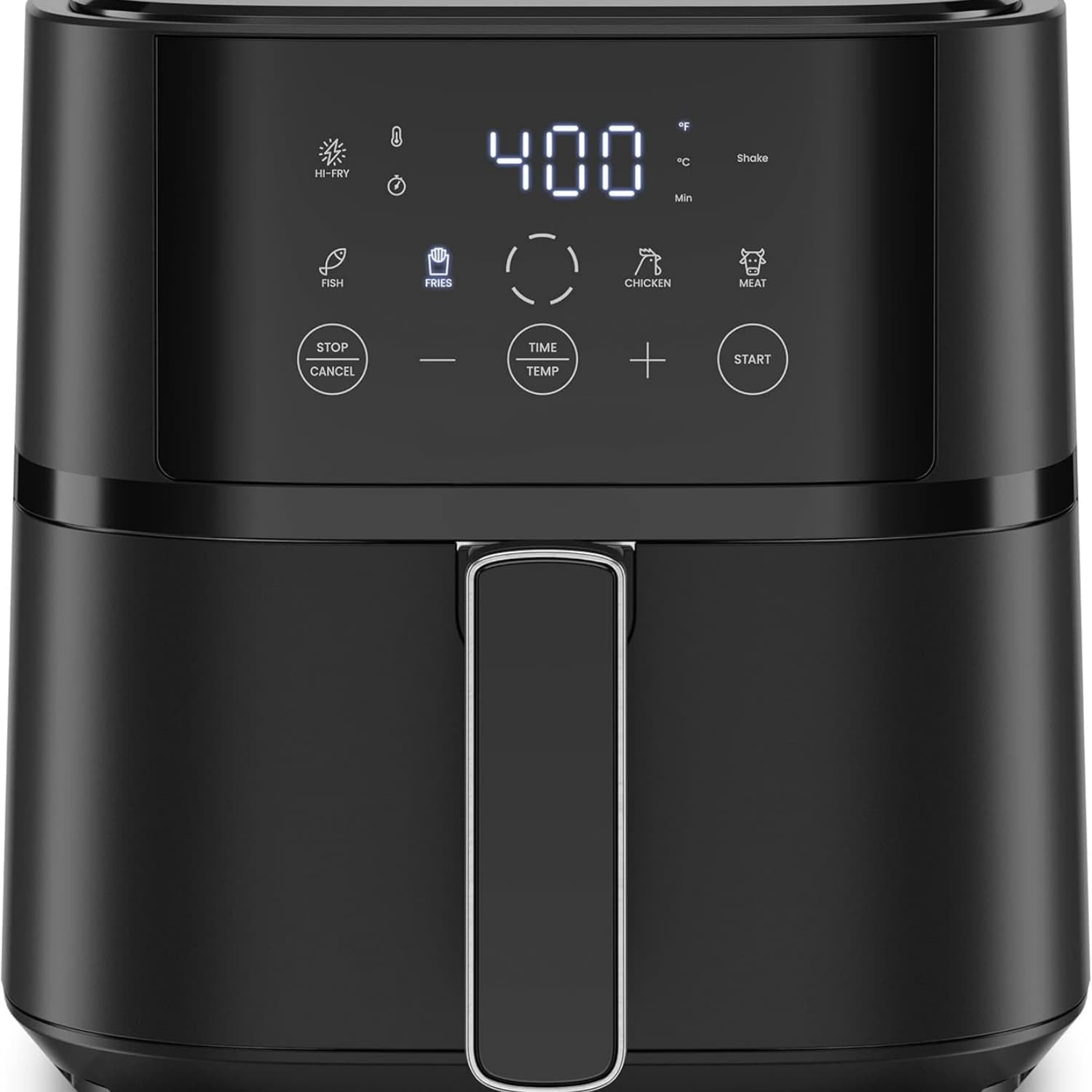 Air Fryer – 4 QT Compact Airfryer for Quick & Easy Meals in Minutes, Features Hi-Fry Technology for Extra Crisp, Touchscreen Controls with 4 Presets, Nonstick & Dishwasher Safe Basket - Black