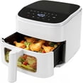 thumbnail image 1 of Air Fryer，4QT Small AirFryer with Easy View Window and Interior Light, Digital Touchscreen 8 Presets for Custom Cooking, Nonstick Dishwasher Safe Basket, White, 1 of 5