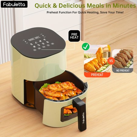 Air Fryer 4Qt, 11-in-1 Compact Air Fryers With Viewing Window, 11-in-1 Functionality Smart Cooking Programs, Shake Reminder, Preheat, 85% Less Oil, Nonstick Dishwasher Safe Basket, Cookbook Included