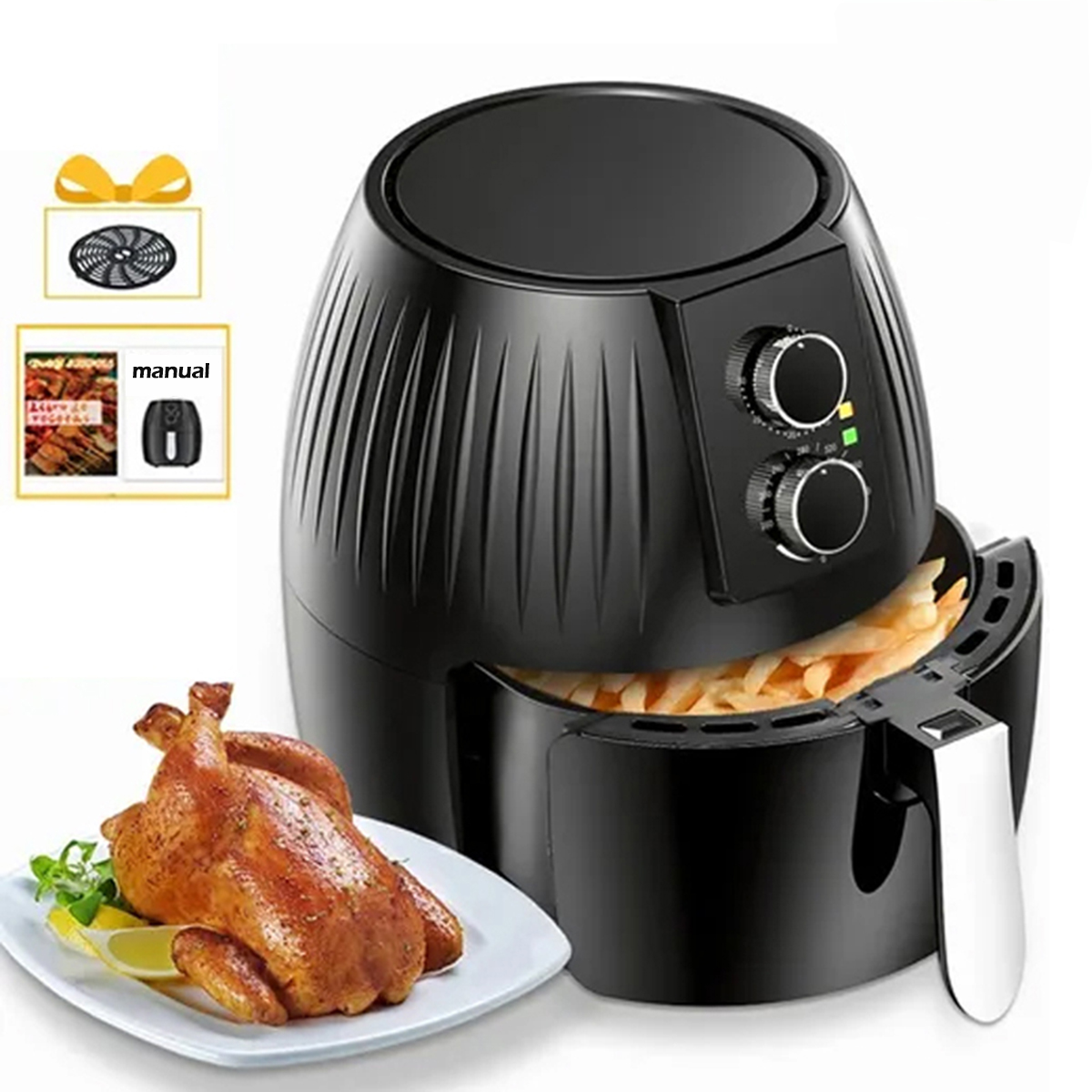 La Gourmet 6Qt. Digital Air Fryer and Convection Oven, White