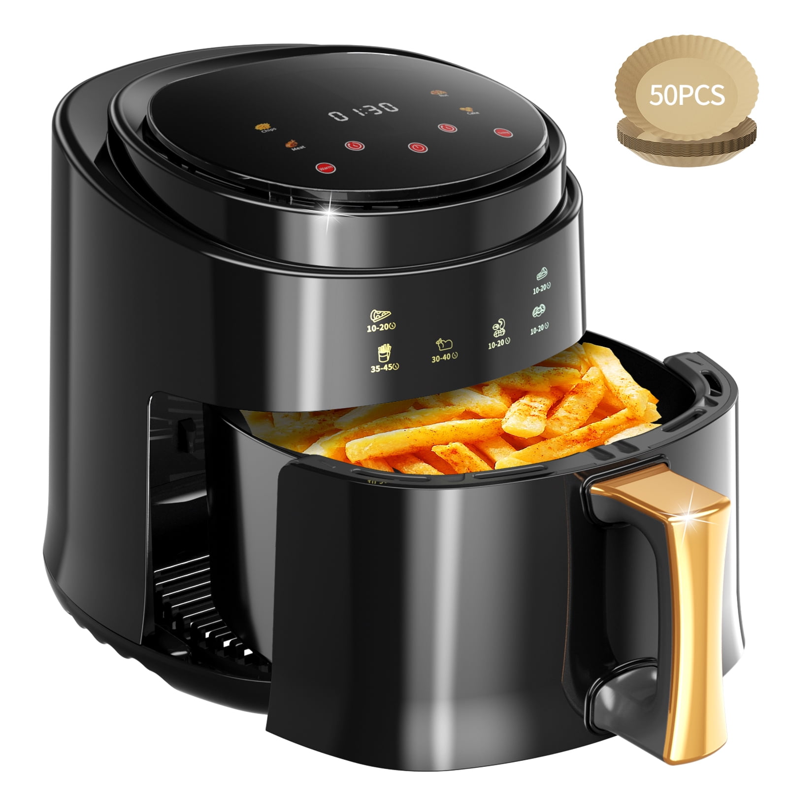Air Fryer, 5in1 Smart Compact 6.3 QT Air Fryers with Shake Reminder