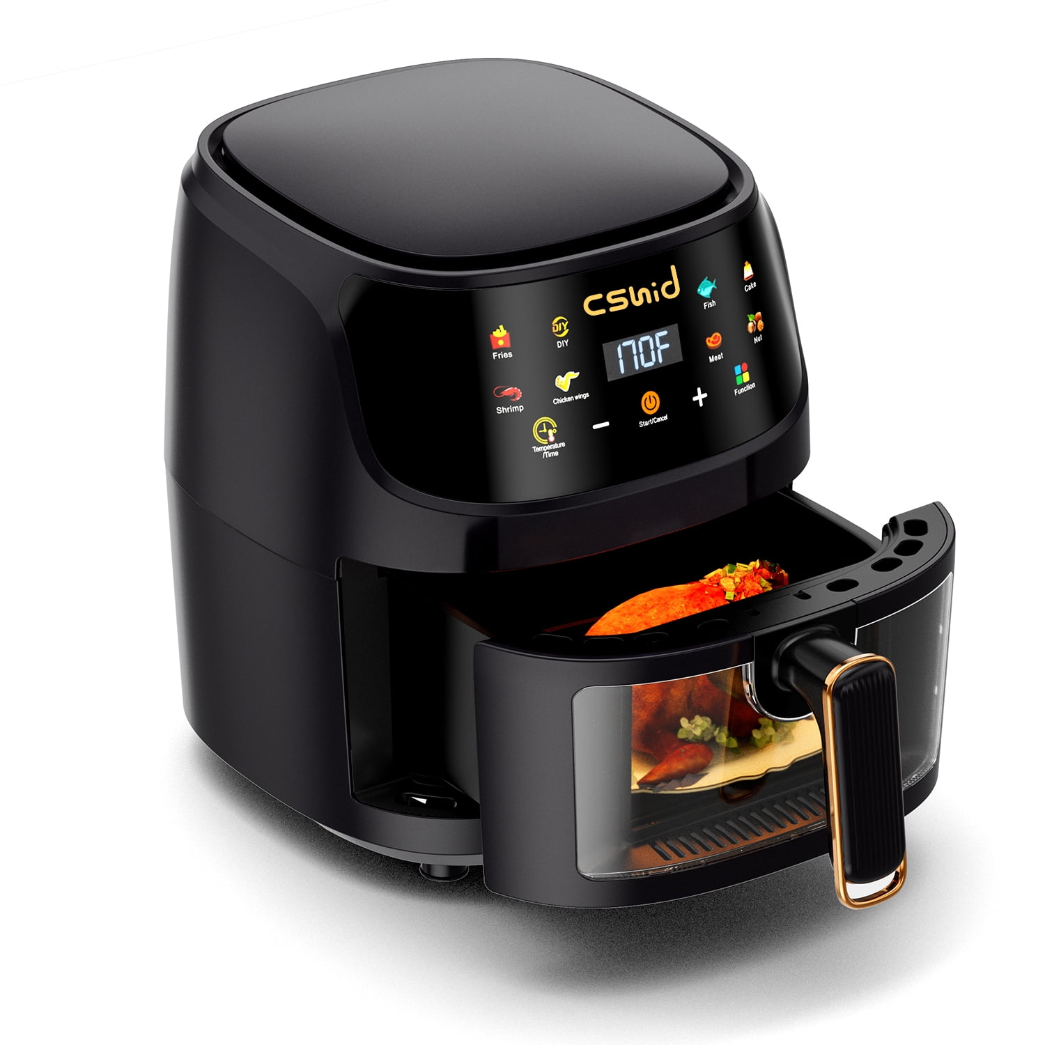 6.3 QT Large Capacity Air Fryer Touch Screen Smart Fryers Household  Multi-function Air fryer that Crisps, Roasts, Reheats, & Dehydrates, High  Gloss