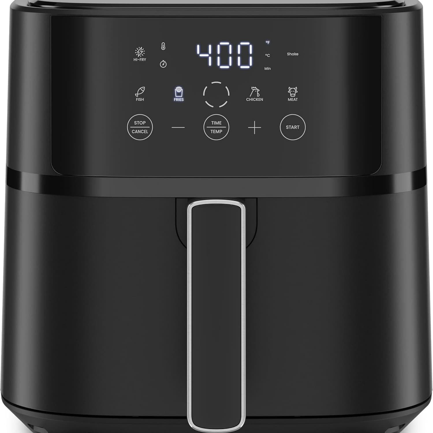 Air Fryer – 6 QT Compact Airfryer for Quick & Easy Meals in Minutes, Features Hi-Fry Technology for Extra Crisp, Touchscreen Controls with 4 Presets, Nonstick & Dishwasher Safe Basket - Black