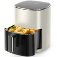 thumbnail image 1 of Kitchen Cooktops Air Fryer 6 Quart Capacity with Window Square Air Fryer 12-in-1 Air Fry, Roast, Reheat, Dehydrate, Bake, Steam with 400F, Beige,Induction Cooktops, 1 of 7