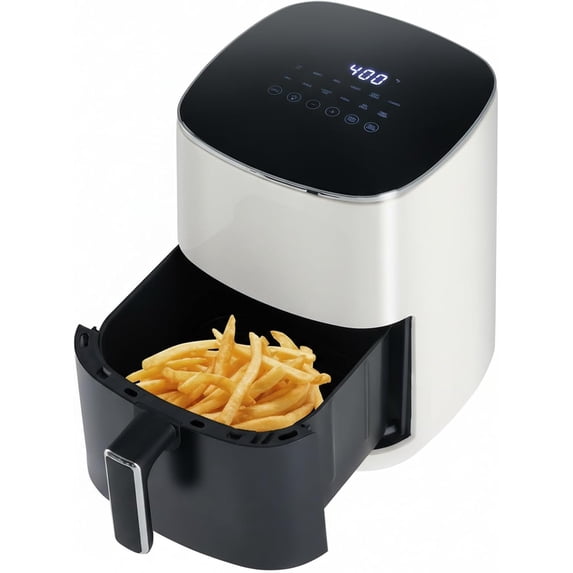 Air Fryer, 6QT Square Airfryer with Visual Window, 400℉ Fast Heating Air Fryers Oven with Timer, Auto-Off, Non Toxic & Non Stick, Multiple 12 Modes for Roast, Bake, Dehydrate, Fry, Reheat