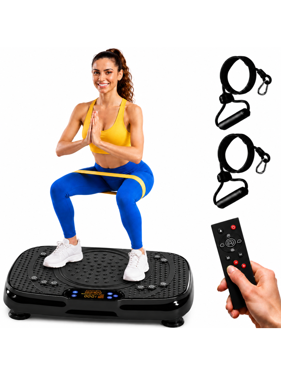 Vibration Plate Exercise Machine, 120 Speeds Whole Body Vibration Platform with Remote & Touchscreen, 400 lbs Capacity Shake Plate for Home Fitness, Body Toning & Lymphatic Drainage Support