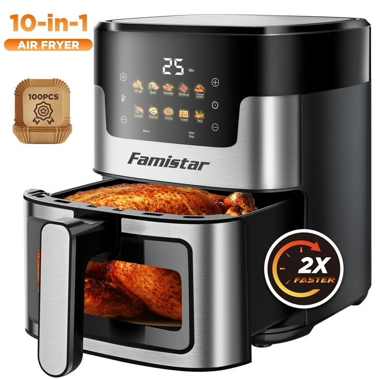 Famistar 7.5QT Air Fryer Oven with Digital LED, 8-in-1