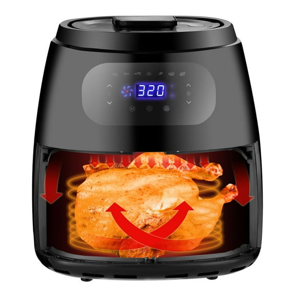 Air Fryer, 8-15 modes 7.6QT Electric Airfryer Oven Oilless Cooker, Large Family Size LCD Touch Control Panel and Nonstick Basket