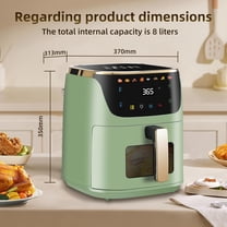 Air Fryer, 8QT Large Capacity Air Fryer, Oilless Healty Cooker Airfryer Oven with 8 Presets, 1500W Air Fryers for Quick Meal, Home Use