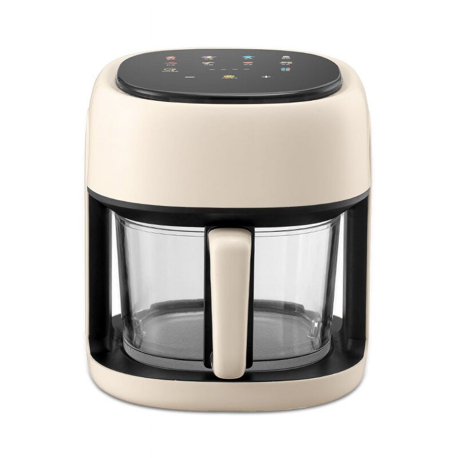 Air Fryer, ANTCOOL 4.5-Quart Smart Air Fryer, 10-In-One Air Fryer with Viewing Window, Beige