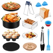 Air Fryer Accessories Set Of 13 Airfryer Accessory with 50pcs Air Fryer Square Paper Liners Oven Cake Pan Pizza Pan Air Silicon Pot Pad