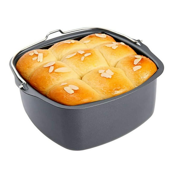 Air Fryer Accessories Set,Square Cake Baskets 7", 7.5", 8" Sizes, Black