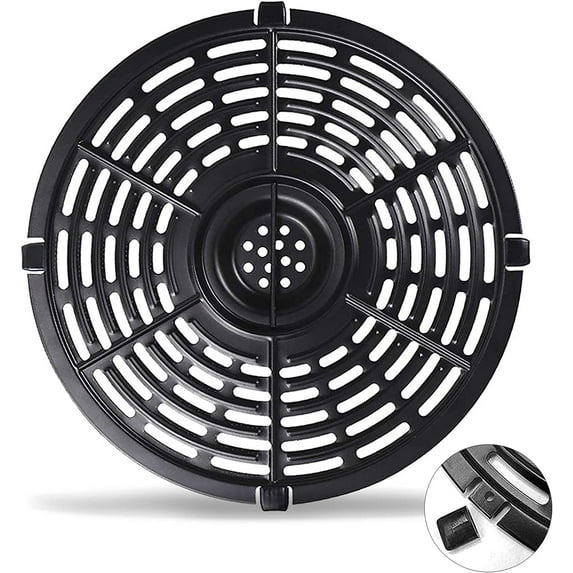 Air Fryer Accessories for TurboFry 3.6 QT Air Fryer, 7.87 inch Round Non-Stick Air Fryer Grill Pan Grill Plate Crisper Plate Tray Rack Replacement Parts for Ultrean 4.2 QT4 QT