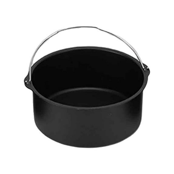 Air Fryer Accessory Carbon Steel Air Fryer Pan for French Fries Cake Cookies 7inch