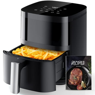 Air Fryer, Aeitto 8-in-1 Smart Compact 4QT Air Fryers, with Viewing Window,Shake Reminder,450°F Digital Airfryer with Flavor-Lock Tech,Dishwasher-Safe & Nonstick,Fit for 1-3 People, Black