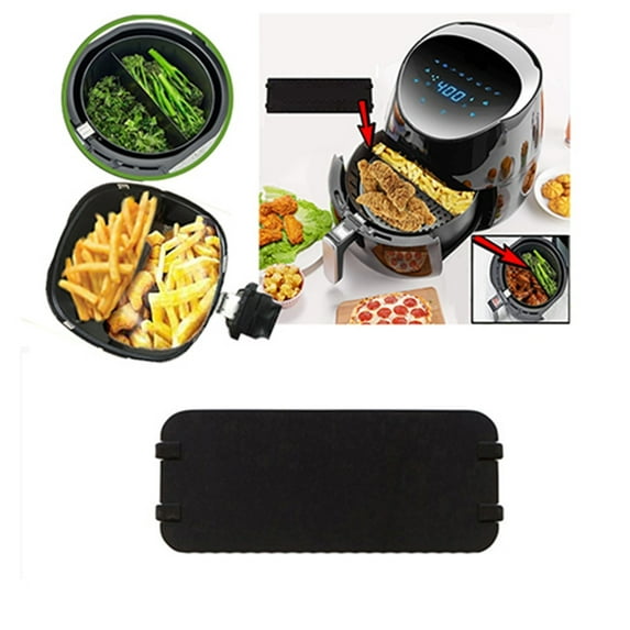 Air Fryer Basket Divider,Cooking Divider,for Air Fryers Dishwasher Safe Airflow Design for Even Heating Creative Baking for Efficient Cooking(3.4x7Inch)
