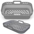 thumbnail image 1 of Air Fryer Basket Liner, Reusable Silicone Air Fryer Liners for 6 Qt Rectangular Air Fryer, Oven Air Fryer Basket Tray with Handles, Compatible with Dz201 Dz401, Air Fryer, 1 of 2