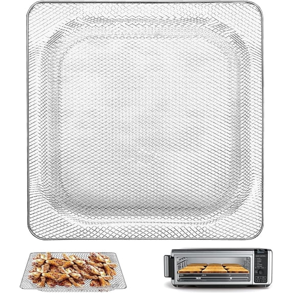Air Fryer Basket for Ninja Foodi SP101 Digital Air Fryer Countertop Oven, 13.5 * 13.3'' Steel Wire Rack Accessorie Tray for Ninja Foodi SP100, SP101B1, SP101C Convection Oven, Dishwasher Safe