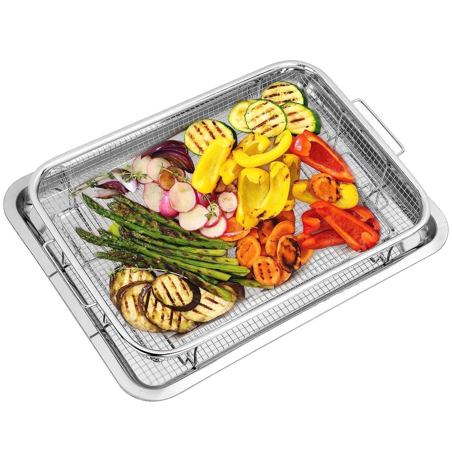 Air Fryer Basket for Oven, 18.9" x 13.1" Stainless Steel Oven Air Fryer