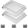 thumbnail image 1 of Air Fryer Basket Tray Replacement 2Pack for Cuisinart TOA-60 TOA-65 TOA-70, 2pcs 12.4 * 11'' Mesh Steel Basket Wire Rack Accessories, Dishwasher Safe, 1 of 7