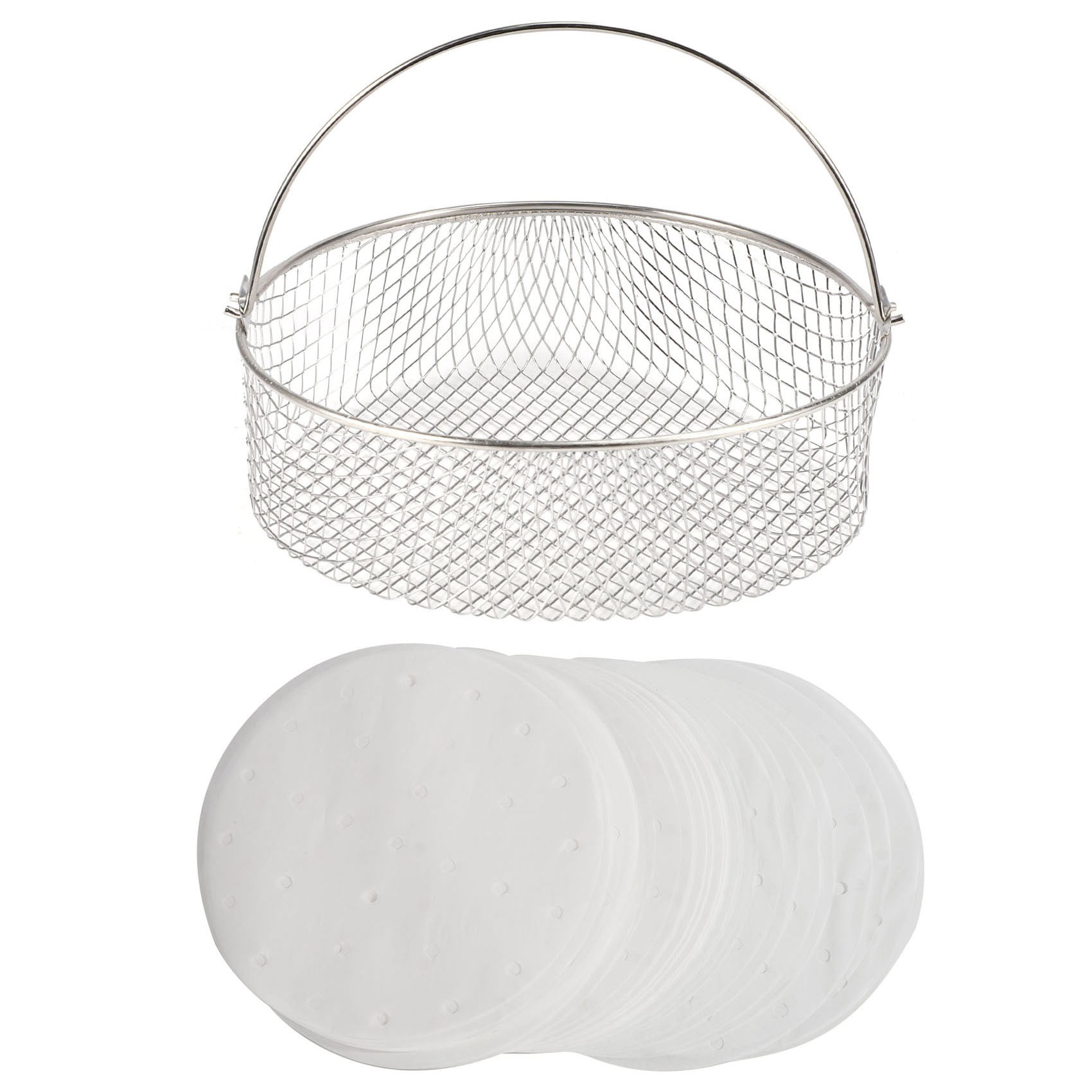 8 Inch Air Fryer Basket for Instant Pot Stainless Steel Replacement Mesh  Basket Kitchen Steamer Basket