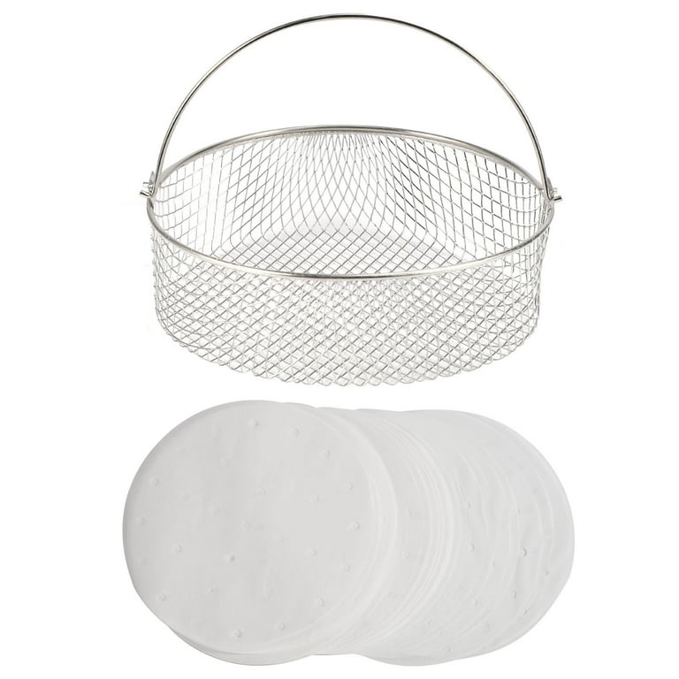 Air Fryer Basket for Instant Pot 6, 8Qt,Accessories for Air Fryer,Air Fryer  Replacement Basket,Steamer Basket,Mesh Basket