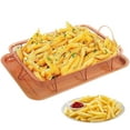Large Nonstick Air Fryer Basket & Baking Tray, 13.8" x 9.8", Stainless