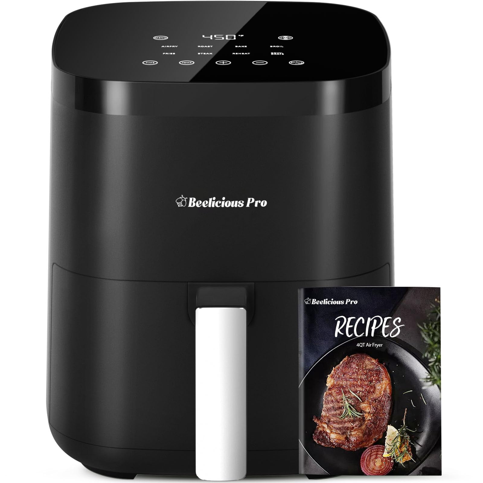 Air Fryer, Beelicious 8-in-1 Smart Compact 4QT Air Fryers, Shake ...