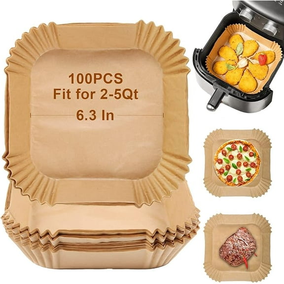 Air Fryer Disposable Paper Liner, 100Pcs/200Pcs Disposable Air Fryer Parchment Paper Pads Air Fryer Liner for Air Fryer