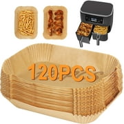 120PCSAir Fryer Disposable Paper Liner, Food Grade Parchment Liners for Ninja DZ201,Ninja Foodi Dual Air Fryer Accessories Baking Paper (9 * 6)