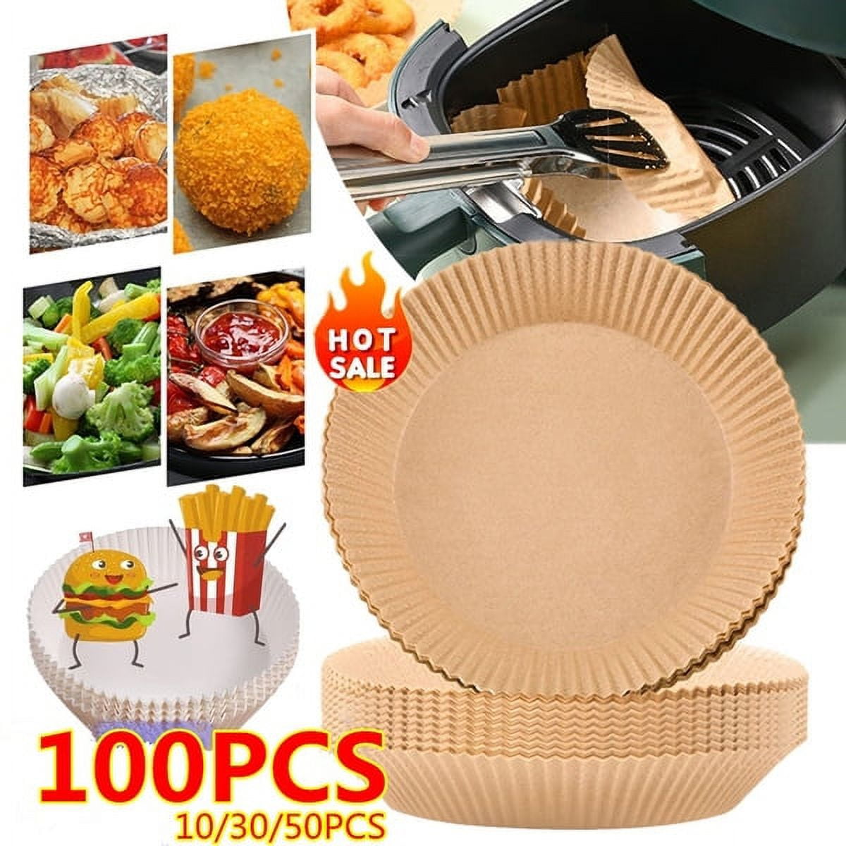 Air Fryer Disposable Paper Liner Non-Stick Mat Pastry Tools Kitchen Oven Baking Paper Oil Proof Absorber
