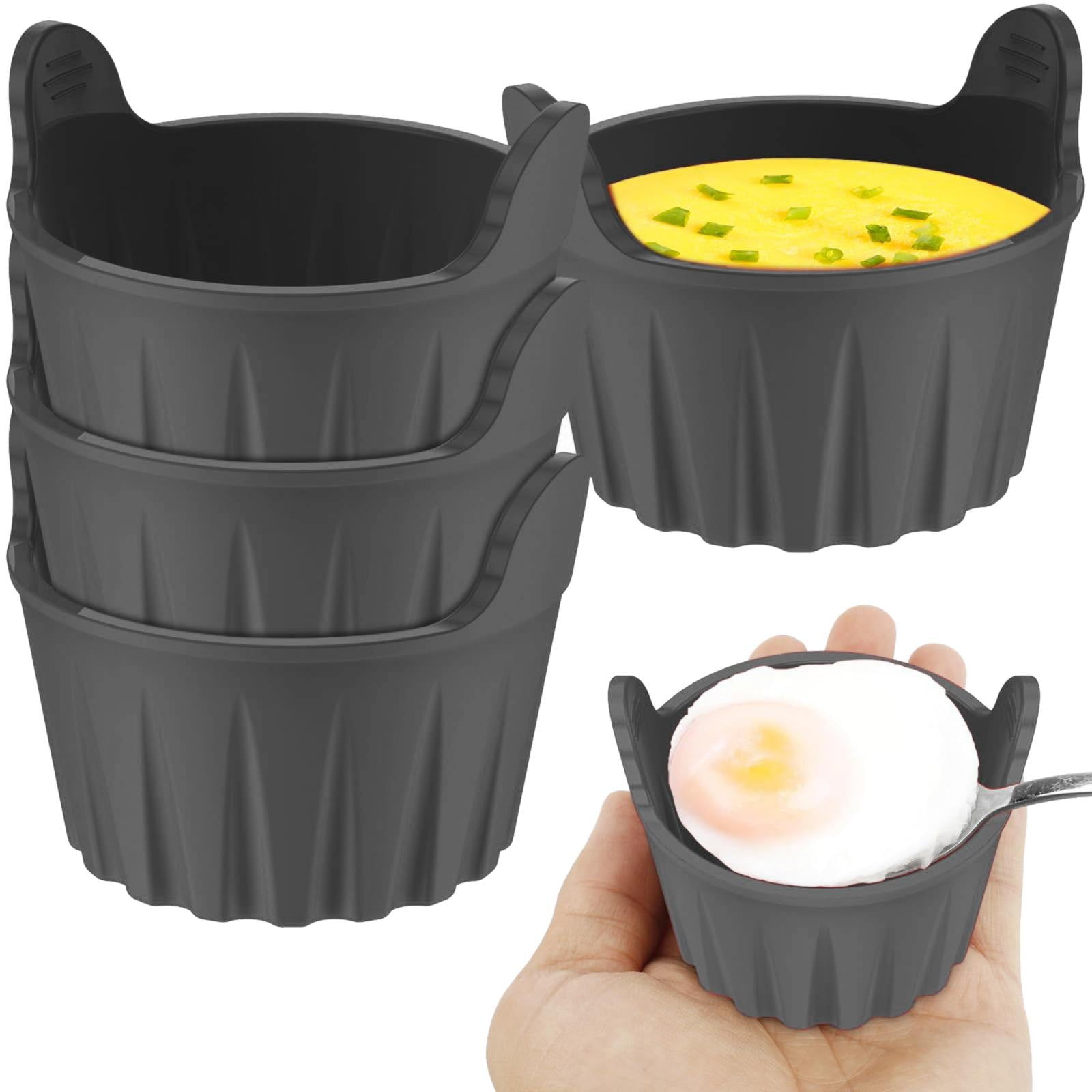 Air Fryer Egg Poacher Food Grade Silicone Poached Egg Cups Easy Release